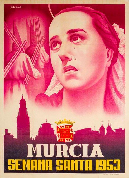 A. Carbonell - Murcia Semana Santa 1953 - Années 1950, Antiek en Kunst, Kunst | Tekeningen en Fotografie