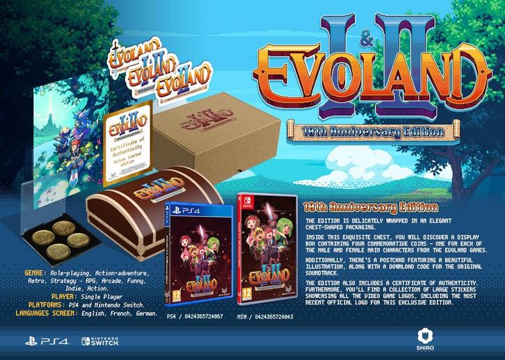 Evoland I & II 10th anniversary edition / PS4, Consoles de jeu & Jeux vidéo, Jeux | Sony PlayStation 4, Enlèvement ou Envoi