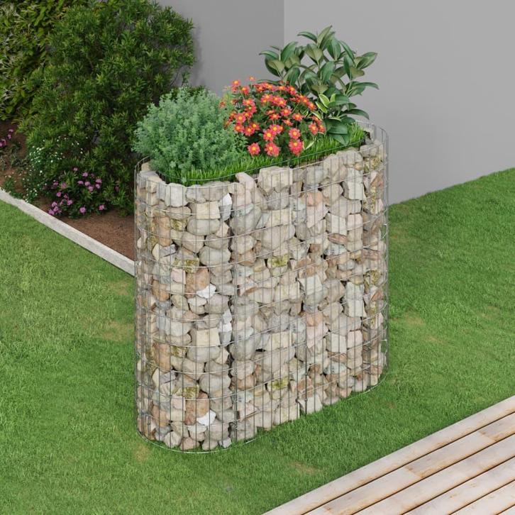 vidaXL Gabion plantenbak verhoogd 120x50x100 cm, Tuin en Terras, Bloempotten, Nieuw, Verzenden