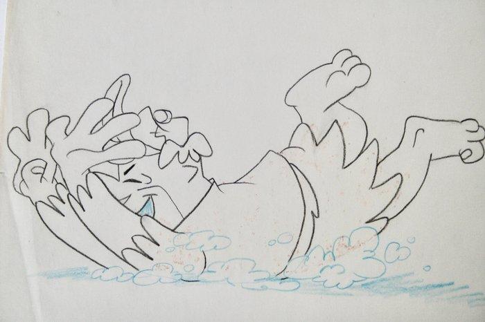 FRED FLINTSTONE  Oorspronkelijke animatie tekening met, Cd's en Dvd's, Dvd's | Tekenfilms en Animatie