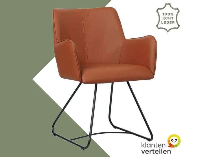 Leren draaibare Jazz - U-poot staal rond zwart, Huis en Inrichting, Barkrukken, Nieuw, 1 kruk, Leer, 60 tot 90 cm, Ophalen of Verzenden