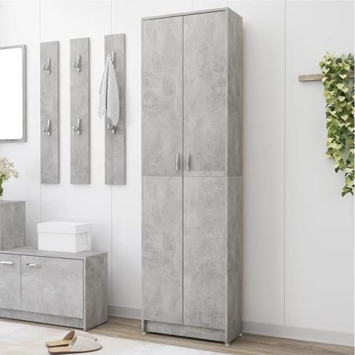 vidaXL Gangkast 55x25x189 cm bewerkt hout betongrijs, Huis en Inrichting, Kasten | Kleerkasten, Nieuw, Verzenden