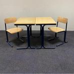 Complete school set Galvanias 10 stuks tafels + stoelen, Huis en Inrichting, Gebruikt, Hout, Vijf, Zes of meer stoelen