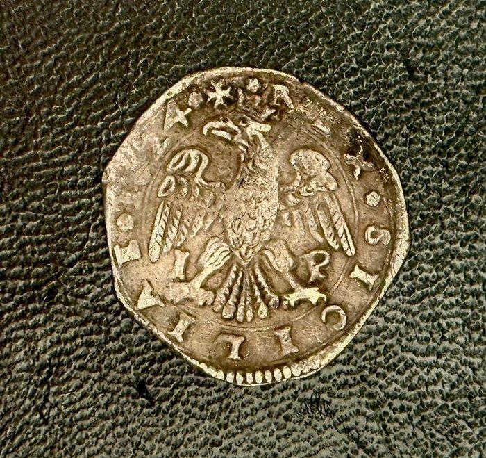 Italië, Koninkrijk Sicilië. Felipe IV. 4 Tarì 1648 - R., Postzegels en Munten, Munten | Europa | Niet-Euromunten