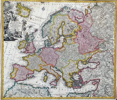 Europe - Empire européen; Matthaus Seutter - Europa -, Livres, Atlas & Cartes géographiques