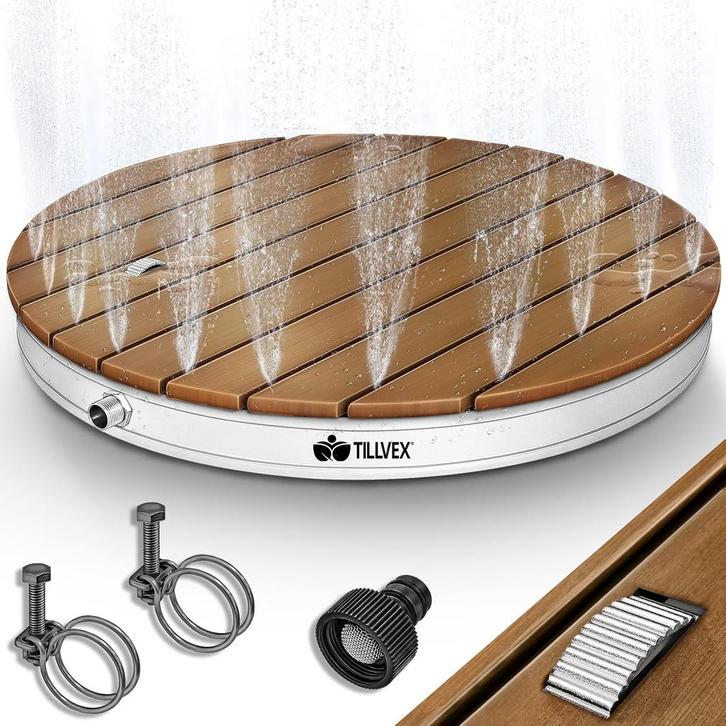 Tillvex® Tuindouche met voetpedaal - Buitendouche - Ø70cm -, Bricolage & Construction, Sanitaire, Envoi