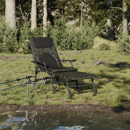 vidaXL Visbed met verstelbare modderpoten inklapbaar, Tuin en Terras, Ligbedden, Nieuw, Verzenden