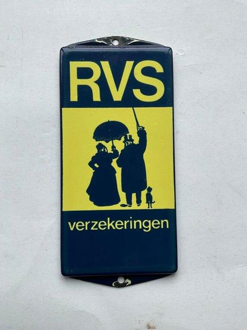 deurpostje - Panneau - assurances RVS - Émail, Antiek en Kunst, Antiek | Wandborden en Tegels