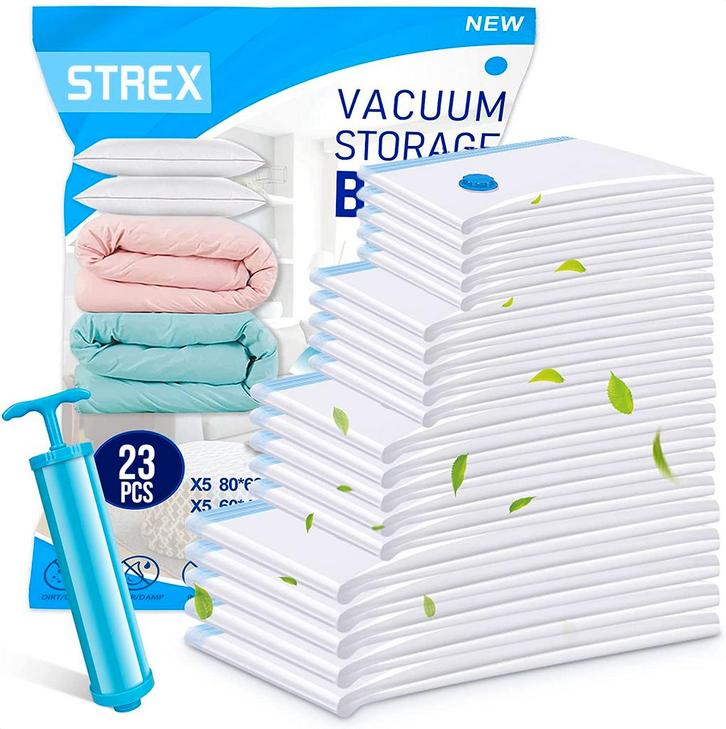 Strex Vacuumzakken Dekbedden & Kleding - 23 Stuks / 4 Maten, Huis en Inrichting, Overige Huis en Inrichting, Verzenden