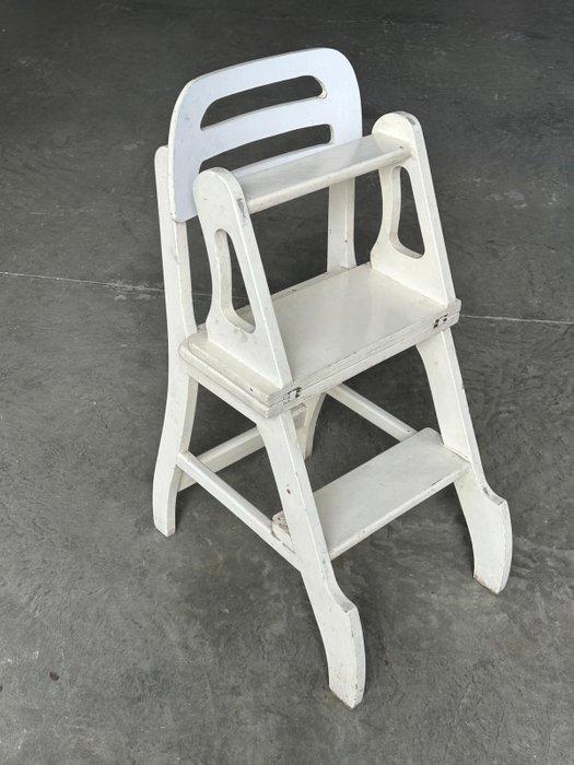 Chaise - Bois - Chaise à échelle vintage, Antiek en Kunst, Kunst | Designobjecten