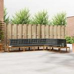 vidaXL Buiten bank set 6 Stuk Natuurlijk en Antraciet, Tuin en Terras, Verzenden, Nieuw
