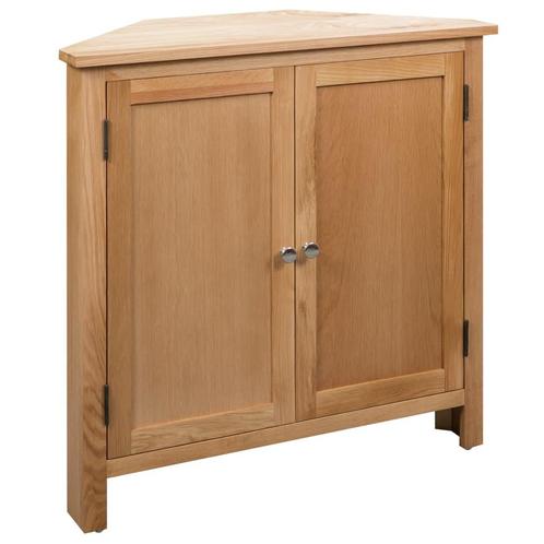 vidaXL Hoekkast 80x33,5x78 cm massief eikenhout, Huis en Inrichting, Kasten | Overige, Nieuw, Verzenden