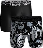 Bjorn Borg Boxers 2 Pack Black/Print maat M Heren, Kleding | Heren, Ondergoed, Verzenden, Bjorn Borg, Boxer