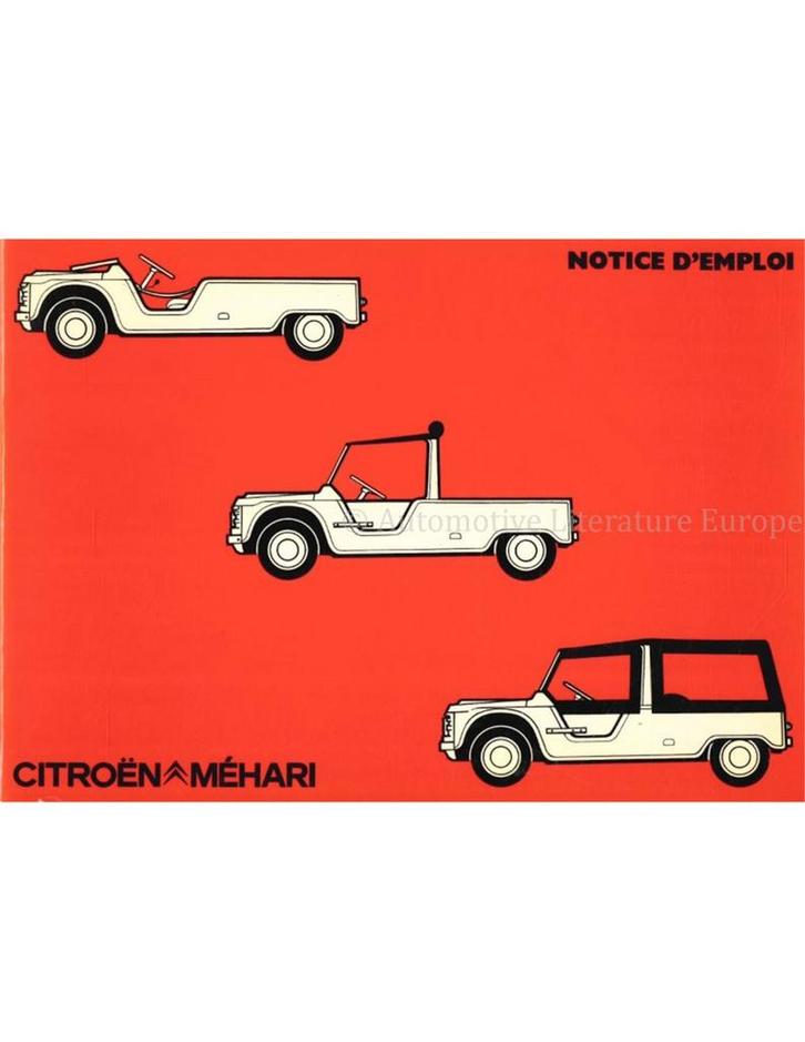 1980 CITROEN MEHARI INSTRUCTIEBOEKJE FRANS, Autos : Divers, Modes d'emploi & Notices d'utilisation