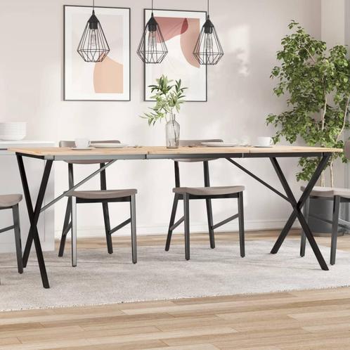 vidaXL Eettafelpoten X-frame 180x80x73 cm staal, Huis en Inrichting, Tafelonderdelen, Nieuw, Verzenden