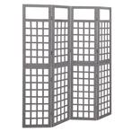 vidaXL Kamerscherm/trellis met 4 panelen161x180 cm vurenhout, Verzenden, Nieuw