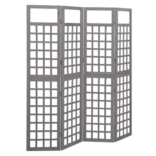 vidaXL Kamerscherm/trellis met 4 panelen161x180 cm vurenhout, Huis en Inrichting, Woonaccessoires | Overige, Nieuw, Verzenden
