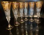 Champagneglas (6) - Authentieke boheemse kristallen glazen, Antiek en Kunst