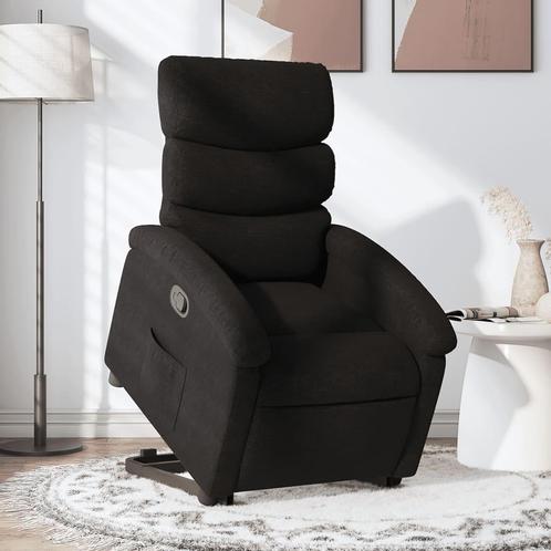 vidaXL Sta-op-stoel verstelbaar stof zwart, Huis en Inrichting, Fauteuils, Nieuw, Verzenden