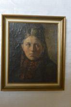 École néerlandaise (XX) - Portret van een jonge vrouw, Antiquités & Art, Art | Peinture | Classique