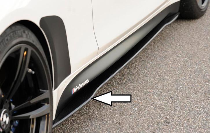 Carbon side skirt aanzetstuk links | 4-Serie F82 M4 (M3): 01, Auto-onderdelen, Carrosserie, Nieuw, BMW, Verzenden
