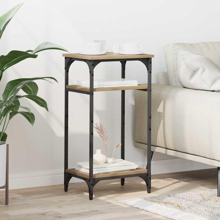 vidaXL Bijzettafel Artisan Eiken 40 x 30 x 75 cm Bewerkt, Huis en Inrichting, Tafels | Bijzettafels, Nieuw, Verzenden