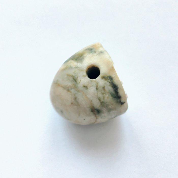 Silk Road, Centraal-Azië Wit Marmer Koning op Paard Kraaltje, Antiquités & Art, Antiquités | Autres Antiquités