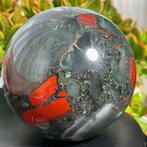Fine Blood Stone Sphere Bol - Hoogte: 12.42 cm - Breedte: