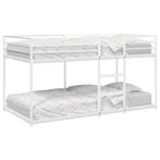 vidaXL Stapelbed zonder matras 107x203 cm staal wit, Huis en Inrichting, Slaapkamer | Bedden, Verzenden, Nieuw