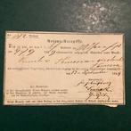 Oostenrijk 1858 - Retour kaart met rugzijde een 5 en 15, Gestempeld