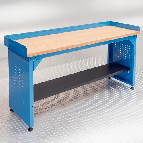 Datona Werkbank PRO met bamboe werkblad en legbord - 200 cm, Doe-het-zelf en Bouw, Werkbanken, Ophalen of Verzenden