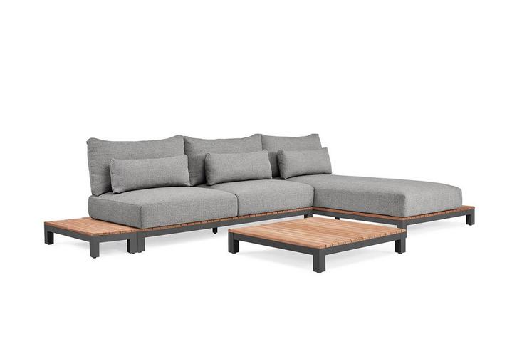 Suns Evora chaise lounge set light antraciet |, Tuin en Terras, Tuinsets en Loungesets
