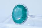 Zonder minimumprijs - Ring Platina - 15.11ct. tw. Smaragd -, Nieuw