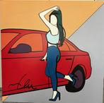 Marco Lodola (1955) - Ragazza con auto rossa