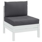 vidaXL Palletkussens 2 st stof gemêleerd antracietkleurig, Huis en Inrichting, Woonaccessoires | Kussens, Verzenden, Nieuw