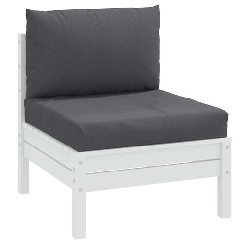 vidaXL Palletkussens 2 st stof gemêleerd antracietkleurig, Huis en Inrichting, Woonaccessoires | Kussens, Nieuw, Verzenden