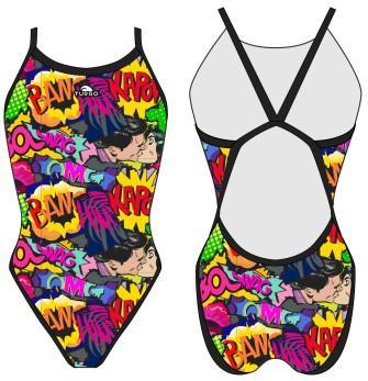 opruiming showmodel Turbo (SIZE L) Sportbadpak Rev. Comic, Kleding | Dames, Badmode en Zwemkleding, Nieuw, Verzenden