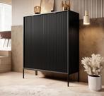 TM Dressoir gestreept zwart  hoog 104 cm, Verzenden, Nieuw