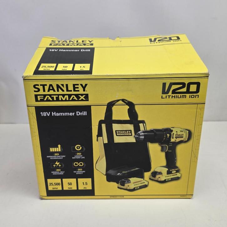 STANLEY FatMax Accu Klopboor-/schroefmachine | Nieuw, Doe-het-zelf en Bouw, Gereedschap | Boormachines, Nieuw, Ophalen of Verzenden
