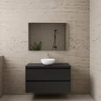 ACTIE BWS Badmeubel | Paris | Mat Zwart | 100 cm | met, Ophalen of Verzenden, Nieuw, Bad