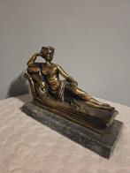 Sculpture, Aphrodite Laying Copper Plated Greek Sculpture on