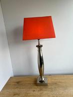 Tafellamp - XL kolom zilverkleurige tafellamp - Metaal -, Antiek en Kunst
