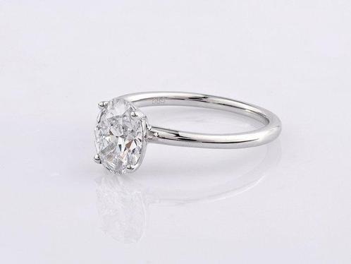 Zonder Minimumprijs - Ring - 14 karaat Witgoud - 1.51ct. tw., Handtassen en Accessoires, Ringen