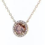 Ketting met hanger - 14 karaat Geel goud - 1.26ct. tw.