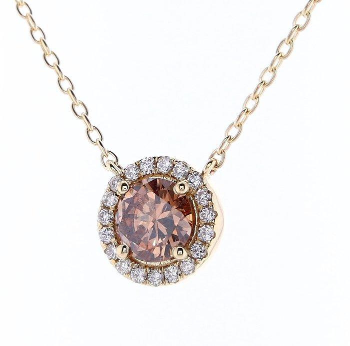 Ketting met hanger - 14 karaat Geel goud - 1.26ct. tw., Handtassen en Accessoires, Antieke sieraden