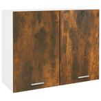 vidaXL Hangkast Lyon 80x31x60 cm bewerkt hout gerookt, Huis en Inrichting, Verzenden, Nieuw