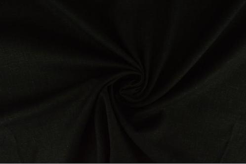 10 meter linnen viscose - zwart, Hobby en Vrije tijd, Stoffen en Lappen, 120 cm of meer, 200 cm of meer, Zwart, Nieuw, Linnen