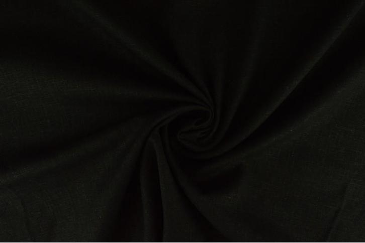 10 meter linnen viscose - zwart, Hobby en Vrije tijd, Stoffen en Lappen, 120 cm of meer, 200 cm of meer, Zwart, Nieuw, Linnen