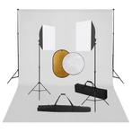 vidaXL Fotostudioset met softboxlampen, achtergrond en, Audio, Tv en Foto, Verzenden, Nieuw