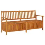 vidaXL Opbergbankje met kussen 170 cm massief acaciahout, Tuin en Terras, Tuinsets en Loungesets, Verzenden, Nieuw